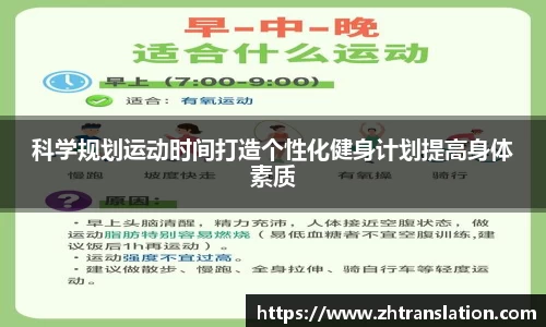 科学规划运动时间打造个性化健身计划提高身体素质